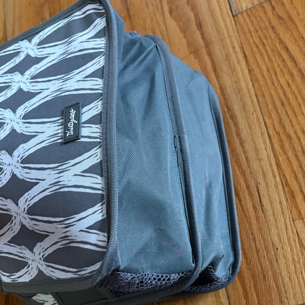 Thirty-One Glamour Girl Makeup Organizer - Gray and Red